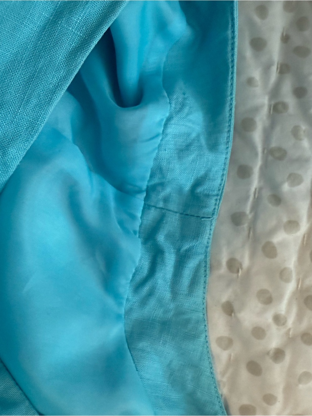 Merona Sleeveless Button-Front 100% Linen Maxi Dress in Aqua Blue - Picture 10 of 15